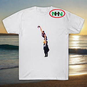 Camiseta de cuello redondo hilado con anillo transpirable de primera calidad para hombre, 100% de algodón, secado rápido, opciones de talla grande, informal, manga corta, estampado en blanco - Product Image 3