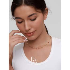 Collana con Ciondolo Quadrato in Zircone Arcobaleno, Placcata in Oro Anti-ossidazione, Collana alla Moda con Gemme Quadrate Collegate - Product Image 2