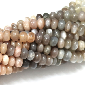 Cuentas Redondas Lisas de Piedra Lunar Multicolor Natural, Cuentas de Piedra Lunar Multicolor de 7-10 mm, Cuentas de Calidad AAA++ - Product Image 6