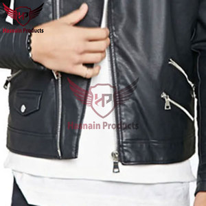 เสื้อแจ็คเก็ตหนังแคนวาสสำหรับผู้ชายเสื้อแจ็คเก็ตหนังสำหรับใส่ในฤดูหนาววัสดุคุณภาพดีออกแบบโลโก้ได้ตามต้องการ - Product Image 6