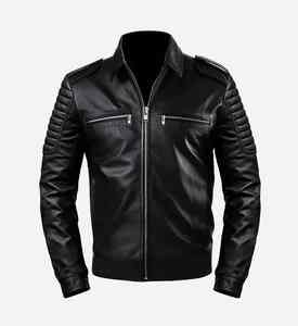 Veste en cuir véritable pour homme sur mesure, mode de rue, imperméable, coupe-vent, écologique, rembourrage en polyester, fabriqué au Pakistan pour - Product Image 2