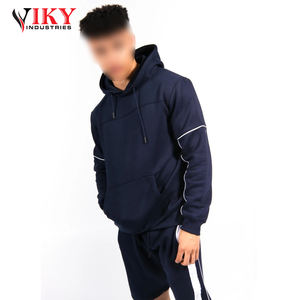ชุดเสื้อฮู้ดแขนสั้นสำหรับผู้ชายชุดเสื้อฮู้ดแขนยาวลายแถบสีขาวสำหรับผู้ชายพิมพ์โลโก้ตามสั่งโดย viky Industries - Product Image 3