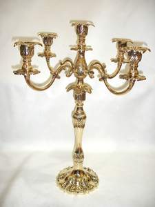 Candelabro de lujo para decoración del hogar, accesorio decorativo de metal chapado en oro para boda, Estilo clásico - Product Image 6