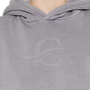 Conjunto de Sudadera con Capucha y Pantalones Cortos para Mujer, 100% Algodón, Ligero, Transpirable, de Secado Rápido, para Verano, Estilo Urbano, con Impresión de Logotipo Personalizado - Product Image 6