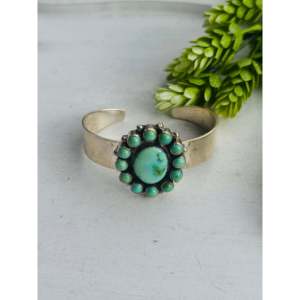 Bobby Johnson Sonoran Mountain Turquoise & Sterling <b>Silver</b> Fashion <b>Cuff</b> <b>Bracelet</b> - Product Image 1