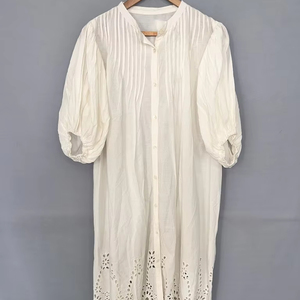 Style de fête Vintage Sexy col en V minceur vague motif à pois grandes robes Maxi imprimées à fleurs robe ample à col en V printemps/été - Product Image 1