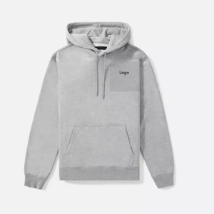 Wholesale Men Hoodies Cotton Fleece Pullover Custom Logo OEM Blank Hooded Sweatshirts Manufacturer - Product Image 1