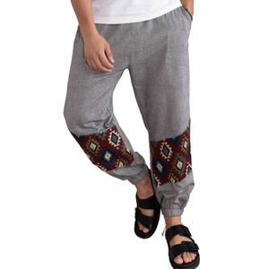 กางเกงสเวตเตอร์ผ้าฝ้ายสำหรับผู้ชายดีไซน์ทรงตรงสไตล์ฮาเร็มผ้าคอตตอนอลาดินสำหรับ100% น้ำหนักเบาเป็นมิตรกับสิ่งแวดล้อม - Product Image 1