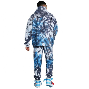 Survêtement de sport de plein air pour hommes du fabricant-Ensemble de pantalons de survêtement à capuche délavés et épais pour l'hiver-Écologique pour le printemps - Product Image 2