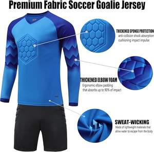 Maillot de gardien de but de football pour enfants, chemise de bord de mer pour hommes, manches longues, maillot d'entraînement de football, uniformes pour jeunes - Product Image 2