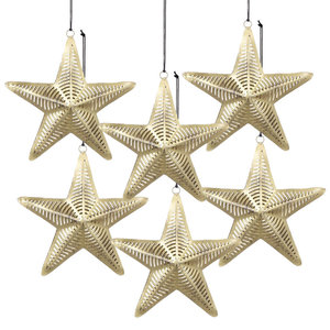 Best Sale Metal Golden <b>Star</b> Hanging Ornament <b>For</b> Christmas <b>Tree</b> in Low Price From India - Product Image 2