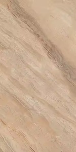 Fissel Brown Carrelage en porcelaine émaillée Surface brillante Chambre Salon 600x1200mm Design indien haut de gamme - Product Image 2