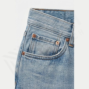 กางเกงยีนส์ผู้ชายผ้าฝ้ายเดนิม ทรงตรง ยืดได้ แห้งเร็ว สีพื้น สำหรับฤดูหนาว คุณภาพพรีเมียม สีสั่งทำได้ สไตล์ลำลอง - Product Image 5