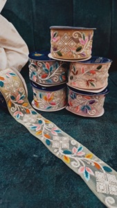 Premium Net Lace Fabric with Embroidery for <b>Women</b> Dresses Sarees Lehengas and Gowns Perfect for Fashion Wholesale Suppliers - Product Image 4