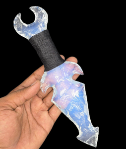 Cuchillo de Opalita Hecho a Mano con Hilo Intrincadamente Enrollado, Cuchillo Único de Colección, Daga de Caza, Regalo Hecho a Mano para Él - Product Image 4