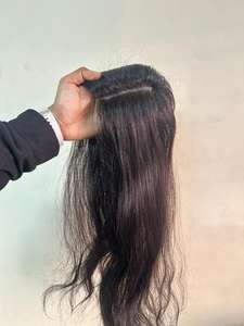 Topper de Cabello Humano Remy Indio de Alta Calidad con Base de Seda y Doble Trama a Máquina para Mujeres - Product Image 2