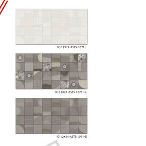 Carreaux de mur en céramique modernes 300x600 mm, salle de bain, cuisine, brillant, mat, texture de sculpture de sucre, pour application murale intérieure décorative - Product Image 1