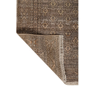 Alfombra Afgana de Lana Tejida a Mano en Beige y Marrón con Patrón Geométrico para Decoración del Hogar -EA-3065 - Product Image 5