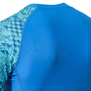 Nueva llegada de los hombres transpirable gimnasio Fitness ropa diseño personalizado precio barato Rash Guard - Product Image 6