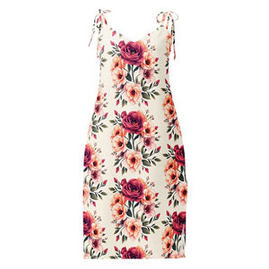 Vestido Midi de Diseñador Tallas Grandes con Cuello Cuadrado y Tirantes Transpirable Elegante ODM para Fiesta de Día Formal Estilo Imperio Dulce Color Liso Primavera - Product Image 3