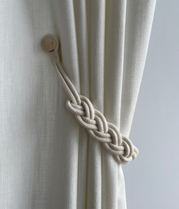 Cotton Curtain Ties, Curtain Ties, Curtain Ties With Magnets, Cotton Linen Straps - Product Image 2