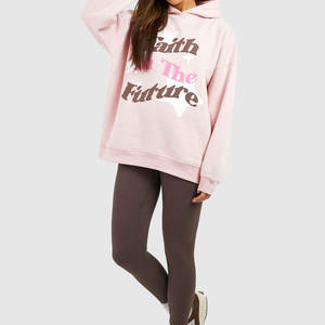 Ropa de moda Color sólido Sudaderas con capucha de impresión de soplo de alta calidad Hecho en Pakistán Sudaderas con capucha de impresión de soplo de mujer - Product Image 3