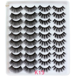 Abestyou Chất Lượng Cao 3D Handmade Lông Mi Giả Đầy Đủ Dải Phong Cách Tự Nhiên Faux Chồn Màu Đen Bông Ban Nhạc Fluffy Và Giả Lông Bông - Product Image 1