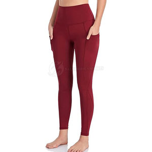 Leggings de yoga pour femmes, coupe ajustée, taille mi-haute, légers, respirants, en spandex/polyester de haute qualité, fabriqués par un fabricant professionnel - Product Image 4