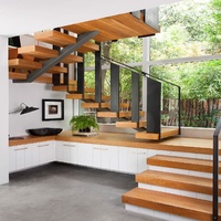 Maîtrise brillante cadre durable élégant forme futuriste pointue installation artisanale Prestige Unique Mono Stringer escalier droit