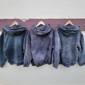 Vintage Distress <b>Paint</b> Acid Wash Heavyweight 100% Cotton French Terry Plus Size Autumn Oversized Men's Hoodie with Embroidery - Product Image 2