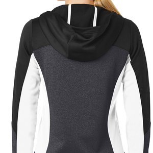 เสื้อฮู้ดแบบมีซิปบล็อกสีสำหรับสุภาพสตรีดีไซน์แบบ2024 - Product Image 5