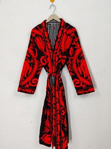 Abrigo Largo, Chaqueta Suzani de Algodón para Mujer, Abrigo Boho Tradicional Bordado, Abrigo Largo Suzani Uzbeko Vintage, Étnico para Festivales - Product Image 4