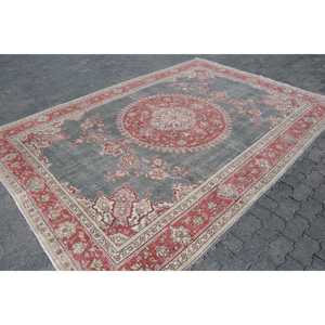 Alfombra Vintage Extra Grande de 7.5x10.8 pies (228x328 cm), Alfombra Abstracta Roja Turca - Product Image 3