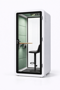 Cabines insonorisées amovibles pour réunions, fabriquées avec des panneaux acoustiques, mini-bureaux insonorisés en verre, cabines de maquillage - Product Image 3