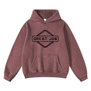 New Arrival Acid Wash Hoodie For Men's Long Sleeve Oversize Casual Wear Fall Winter Adult Men's Hoodies With Front Pocket - Product Image 5