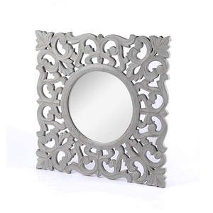 Thiết kế đơn giản Hot Bán tường bằng gỗ gương cho tường trang trí nội thất vòng hình được thiết kế gương với kích thước của 29x33x1.5 <span class=keywords><strong>inch</strong></span> - Product Image 2