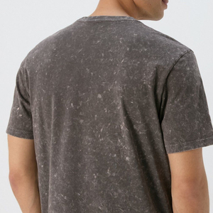 เสื้อยืดผ้าคอตตอนผ้าถัก100% พิมพ์ดิจิตอลสำหรับผู้ชายซักแบบกรดสั่งทำฉลากส่วนตัวได้ - Product Image 3