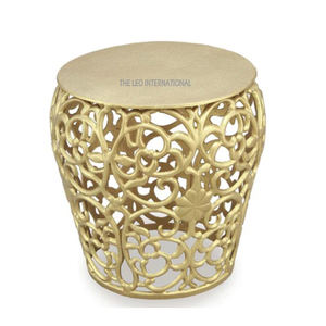 Stainless Steel <b>Side</b> <b>Table</b> <b>Mirror</b> Polished Metal Base Fancy Design Round Exclusive Quality Indoor Marble Top <b>Side</b> <b>Table</b> - Product Image 3