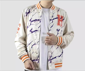 Veste universitaire en toile personnalisée de haute qualité pour hommes et vente en gros OEM Vêtements d'hiver Coupe ajustée Vêtements décontractés Col montant - Product Image 3