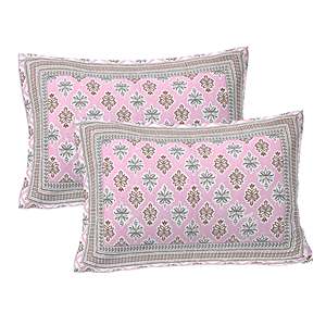 Pink <b>Floral</b> Print 240 TC 100% Cotton Double <b>Bed</b> <b>Sheet</b> Set with 2 Pillow Covers 3-Piece Home Use Flat <b>Bed</b> <b>Sheet</b> - Product Image 3