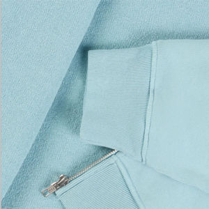 OEM 100% algodón liso teñido Unisex de gran tamaño hombres sudaderas con capucha 300gsm cálido Impresión logotipo personalizado peso pesado con diseño de cremallera - Product Image 3