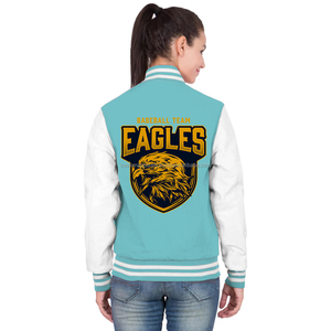Chaqueta Universitaria de Algodón Personalizada para Mujer, Bordado Premium, Abrigo Deportivo a la Moda - Product Image 4
