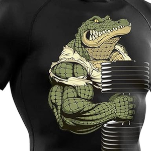 2026 New Design Wholesale Custom Grapic Printed Men's Rash Guards <b>Compression</b> <b>Shirts</b> Rash Guards For Sale - Product Image 4