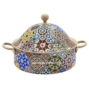 Pot en acier inoxydable pour les mariages saoudien et dubaï, forme ronde, design, nouveau chauffe-plats décoratif en métal pour le Moyen-Orient - Product Image 1
