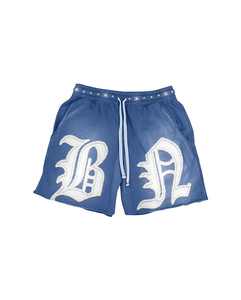 Ropa de calle Vintage de gran tamaño, pantalones cortos con cordón personalizados, Parche de lavado ácido desgastado, bordado, diamantes de imitación, transpirable - Product Image 4