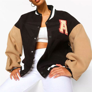Nouvelle veste Letterman tendance pour femme, col montant, respirante, imperméable, design tricoté, personnalisable, haute qualité - Product Image 2