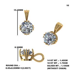 Colgante de plata con diamante cultivado en laboratorio, pieza de joyería fina atemporal diseñada para mujeres sofisticadas, elegante para regalar y especial. - Product Image 4