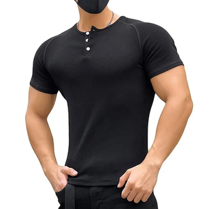 Venta al por mayor peso ligero nueva llegada hombres gimnasio camiseta lisa Fitness manga corta Fitness 100% algodón camiseta para hombres corte Suelto - Product Image 4