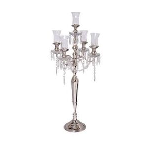 Portavelas de 5 brazos para decoración del hogar y boda, con acabado dorado y plateado, diseño moderno tradicional - Product Image 4