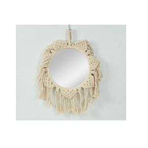 Decoración de espejo de pared de macramé colorido, diseño creativo, aspecto elegante, acabado Natural, decoración de Navidad, espejo montado en la pared - Product Image 6